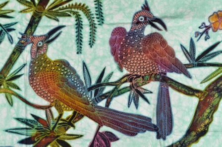 Batik Stoffbilder aus Bali, Wandbilder im Afrika-Deko-Shop kaufen 1802c