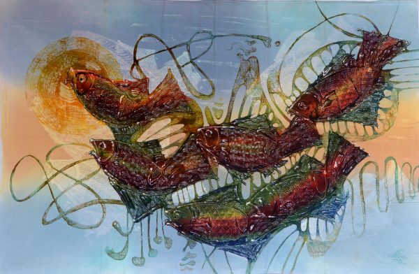 Batik Stoffbild Wandbild Motive kaufen Afrika Deko Shop 2101