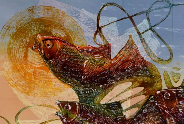 Batik Stoffbild Wandbild Motive kaufen Afrika Deko Shop 2101c