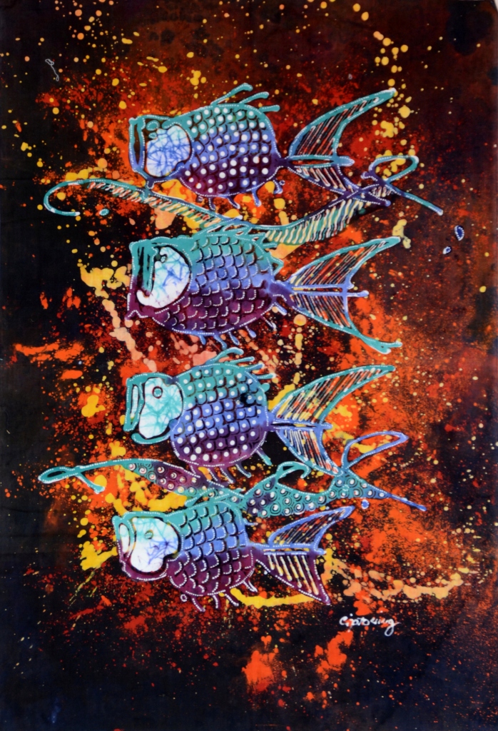 Batik Stoffbild Wandbild Motive kaufen Afrika Deko Shop 21100