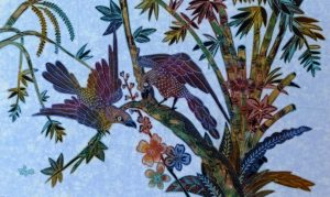 Batik Stoffbild Wandbild Motive kaufen Afrika Deko Shop 21102a