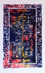 Batik Stoffbild Wandbild Motive kaufen Afrika Deko Shop 21107a