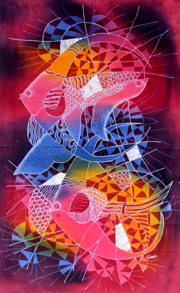 Batik Stoffbild Wandbild Motive kaufen Afrika Deko Shop 21108