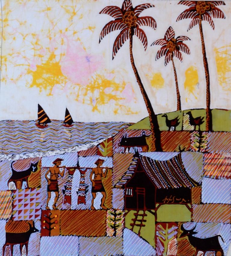Batik Stoffbild Wandbild Motive kaufen Afrika Deko Shop 21129