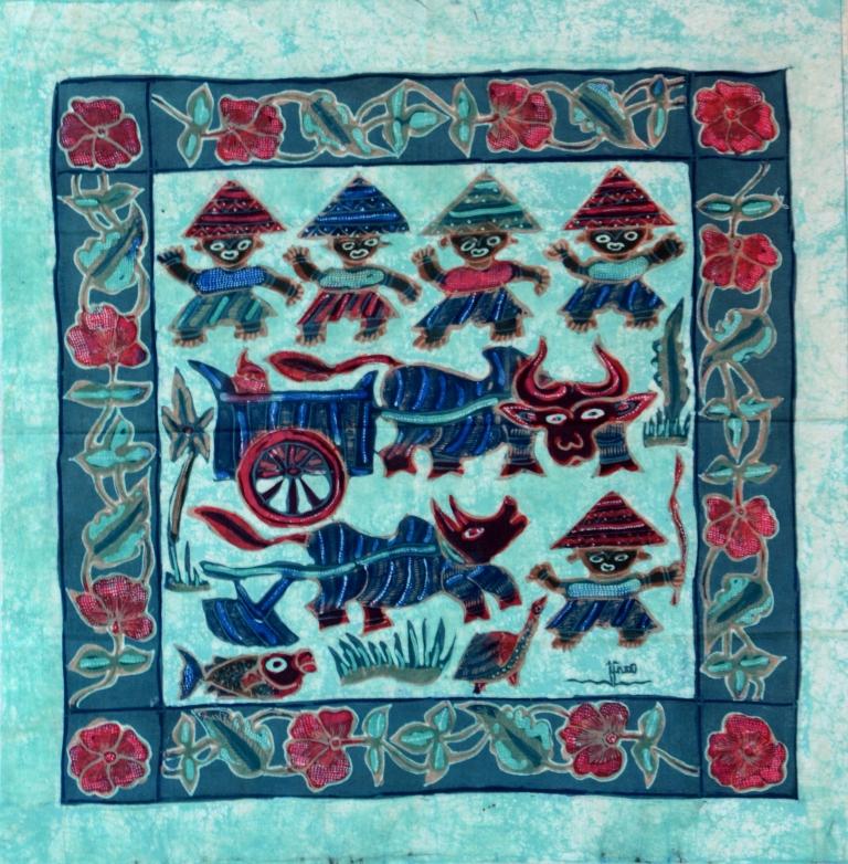 Batik Stoffbild Wandbild Motive kaufen Afrika Deko Shop 21133