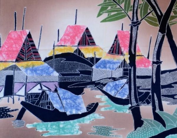Batik Stoffbild Wandbild Motive kaufen Afrika Deko Shop 21139c
