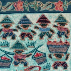 Batik Bild Stoffbild Figuren & Tiere, 45 x 50 cm