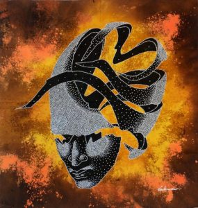Batik Stoffbild Wandbild Motive kaufen Afrika Deko Shop 21146a