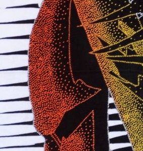 Batik balinesisches Stoffbild Maske 3-D, 45 x 50 cm