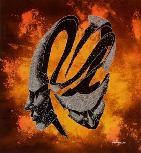 Batik Stoffbild Wandbild Motive kaufen Afrika Deko Shop 21150a