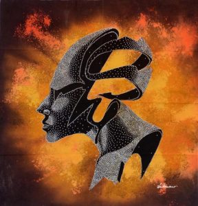 Batik Stoffbild Wandbild Motive kaufen Afrika Deko Shop 21154a
