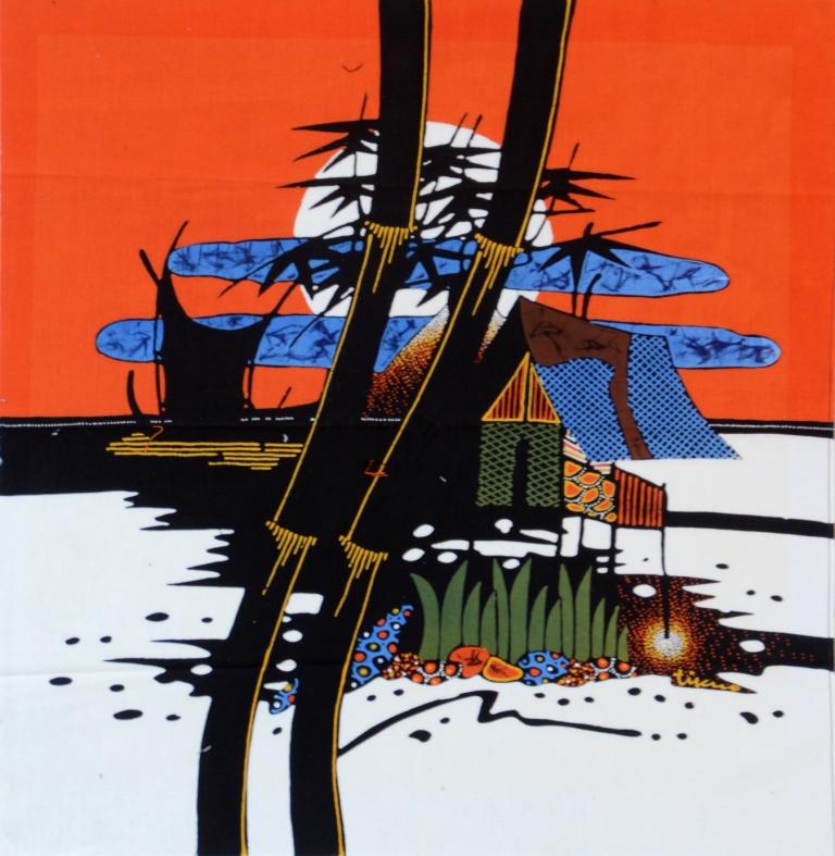 Batik Stoffbild Wandbild Motive kaufen Afrika Deko Shop 21155
