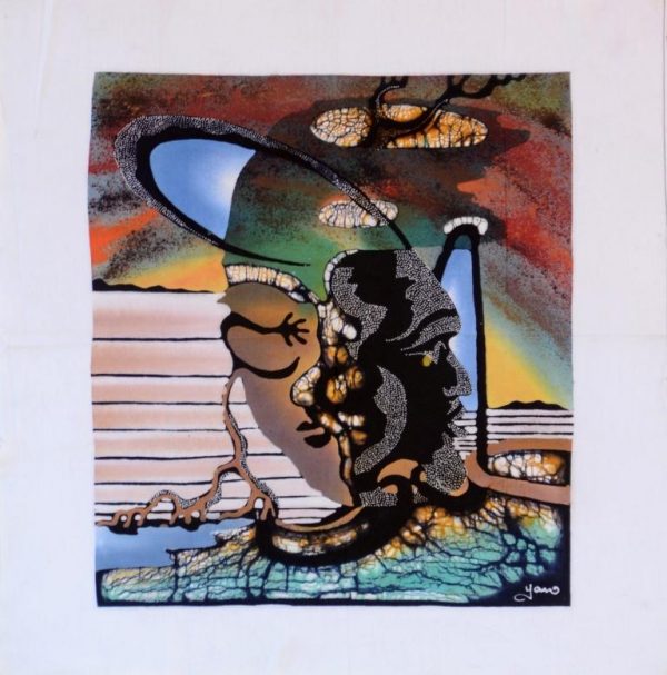 Batik Stoffbild Wandbild Motive kaufen Afrika Deko Shop 21156