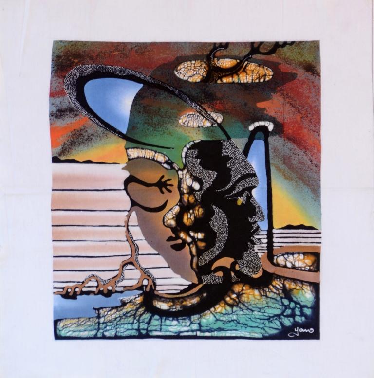 Batik Stoffbild Wandbild Motive kaufen Afrika Deko Shop 21156