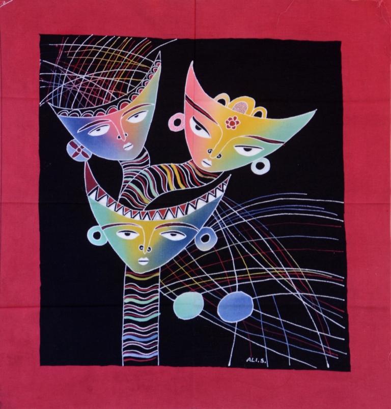 Batik Stoffbild Wandbild Motive kaufen Afrika Deko Shop 21162