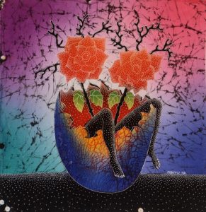 Batik Stoffbild Wandbild Motive kaufen Afrika Deko Shop 21174