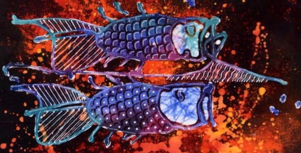 Batik Stoffbild Wandbild Motive kaufen Afrika Deko Shop 21177c