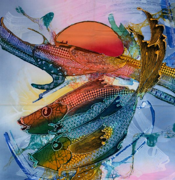 Batik Stoffbild Wandbild Motive kaufen Afrika Deko Shop 2117c