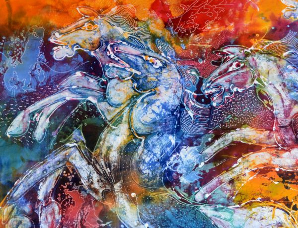 Batik Stoffbild Wandbild Motive kaufen Afrika Deko Shop 2118c