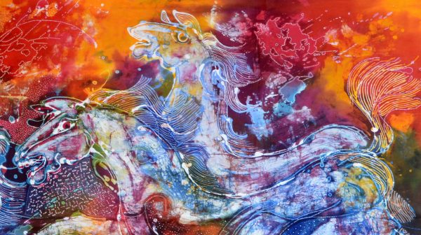 Batik Stoffbild Wandbild Motive kaufen Afrika Deko Shop 2118f
