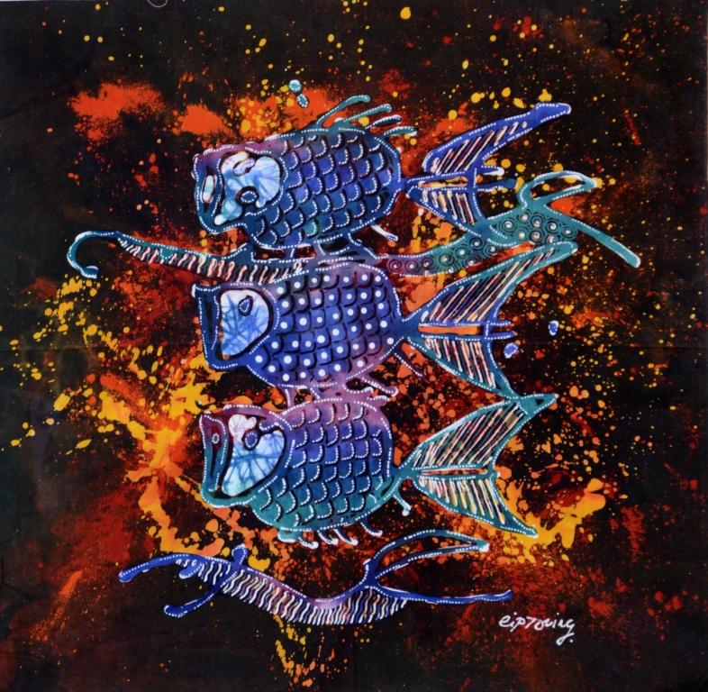 Batik Stoffbild Wandbild Motive kaufen Afrika Deko Shop 22199