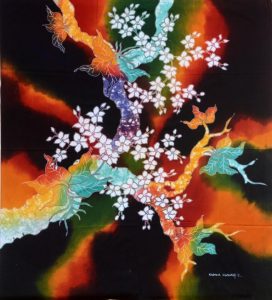 Batik Stoffbild Wandbild Motive kaufen Afrika Deko Shop 22203a