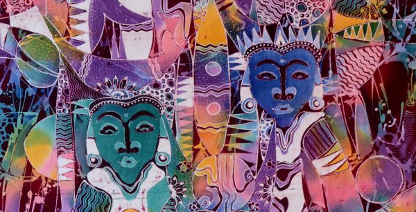Batik Stoffbild Wandbild Motive kaufen Afrika Deko Shop 2120c