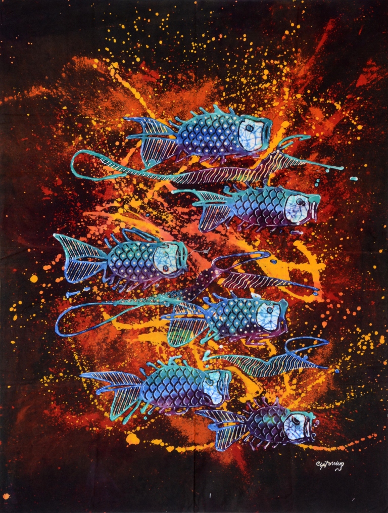 Batik Stoffbild Wandbild Motive kaufen Afrika Deko Shop 22222