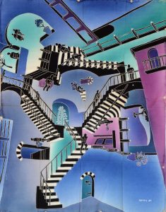 Batik Stoffbild Wandbild Motive kaufen Afrika Deko Shop 22223a