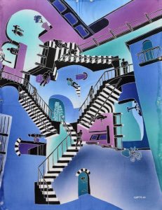 Batik Stoffbild Wandbild Motive kaufen Afrika Deko Shop 22225a