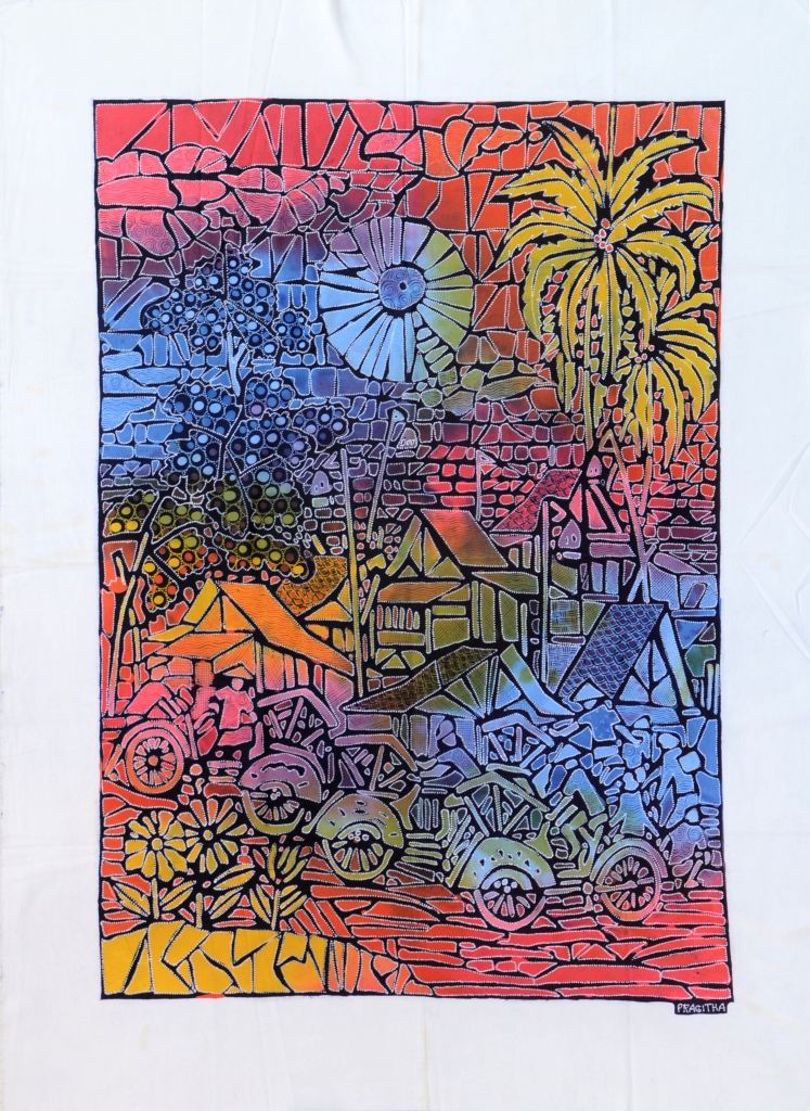 Batik Stoffbild Wandbild Motive kaufen Afrika Deko Shop 22226