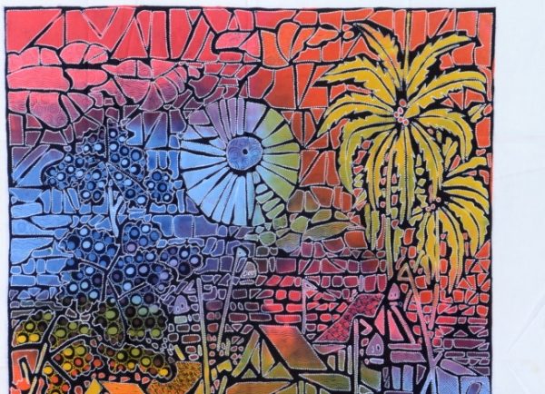 Batik Stoffbild Wandbild Motive kaufen Afrika Deko Shop 22226c