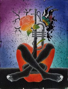 Batik Stoffbild Wandbild Motive kaufen Afrika Deko Shop 22235a