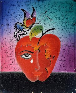 Batik Stoffbild Wandbild Motive kaufen Afrika Deko Shop 22241a