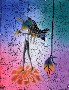 Batik Stoffbild Wandbild Motive kaufen Afrika Deko Shop 22242a