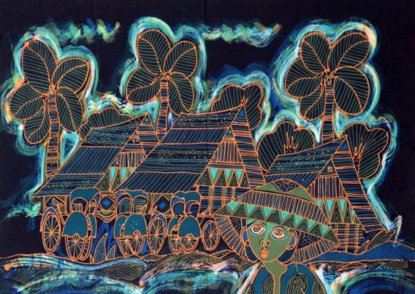Batik Stoffbild Wandbild Motive kaufen Afrika Deko Shop 22244f