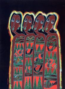 Batik Stoffbild Wandbild Motive kaufen Afrika Deko Shop 22253a