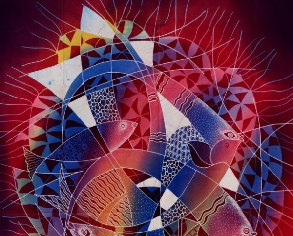 Batik Stoffbild Wandbild Motive kaufen Afrika Deko Shop 22260a