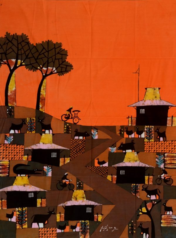 Batik Stoffbild Wandbild Motive kaufen Afrika Deko Shop 22262