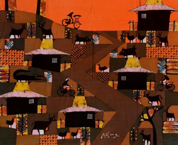 Batik Stoffbild Wandbild Motive kaufen Afrika Deko Shop 22262c