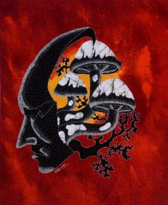 Batik Stoffbild Wandbild Motive kaufen Afrika Deko Shop 22270a