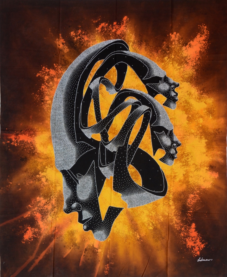 Batik Stoffbild Wandbild Motive kaufen Afrika Deko Shop 22273