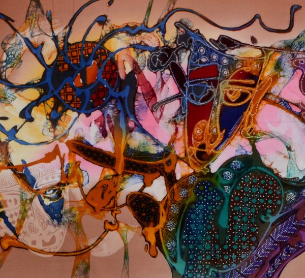 Batik Stoffbild Wandbild Motive kaufen Afrika Deko Shop 2128c