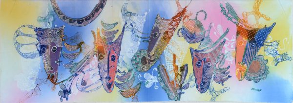 Batik Stoffbild Wandbild Motive kaufen Afrika Deko Shop 2128