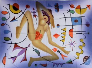 Batik Stoffbild Wandbild Motive kaufen Afrika Deko Shop 22180a