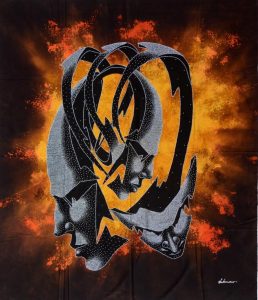 Batik Stoffbild Wandbild Motive kaufen Afrika Deko Shop 22281a