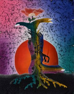 Batik Stoffbild Wandbild Motive kaufen Afrika Deko Shop 22283a