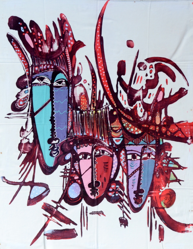 Batik Stoffbild Wandbild Motive kaufen Afrika Deko Shop 22288