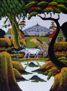 Batik Stoffbild Wandbild Motive kaufen Afrika Deko Shop 22290a