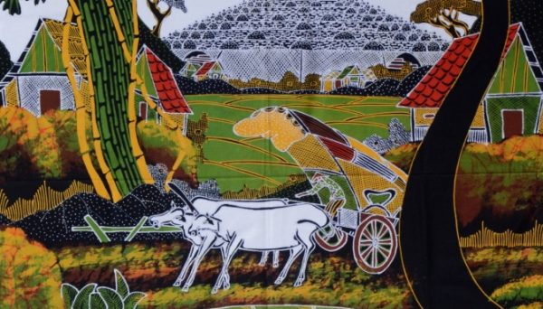 Batik Stoffbild Wandbild Motive kaufen Afrika Deko Shop 22290c